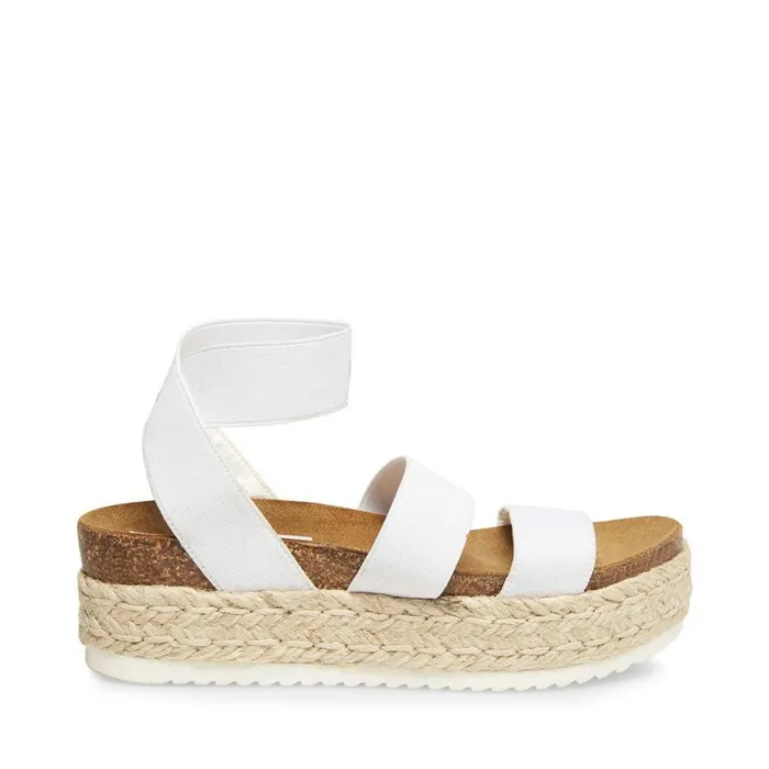 Steve Madden Kimmie White Womens Wedges