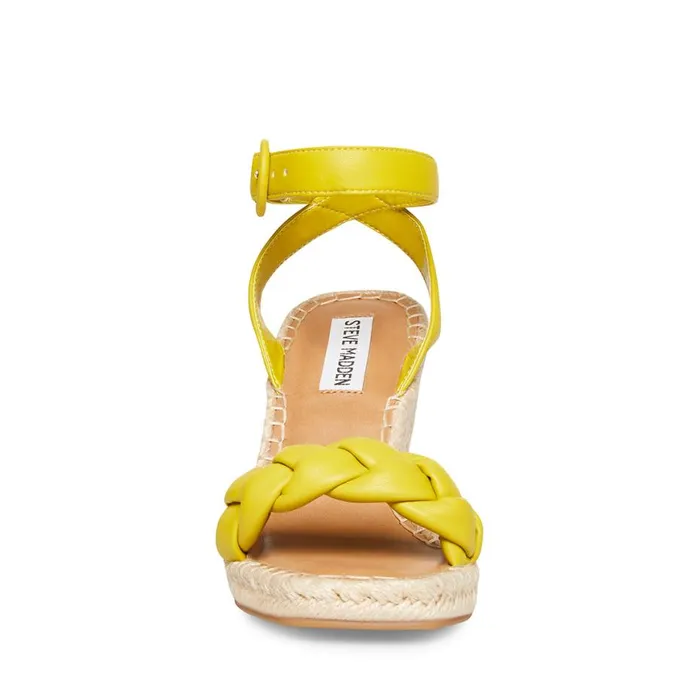 Steve Madden Novah Yellow Womens Wedges Steve Madden Novah Yellow Womens Wedges