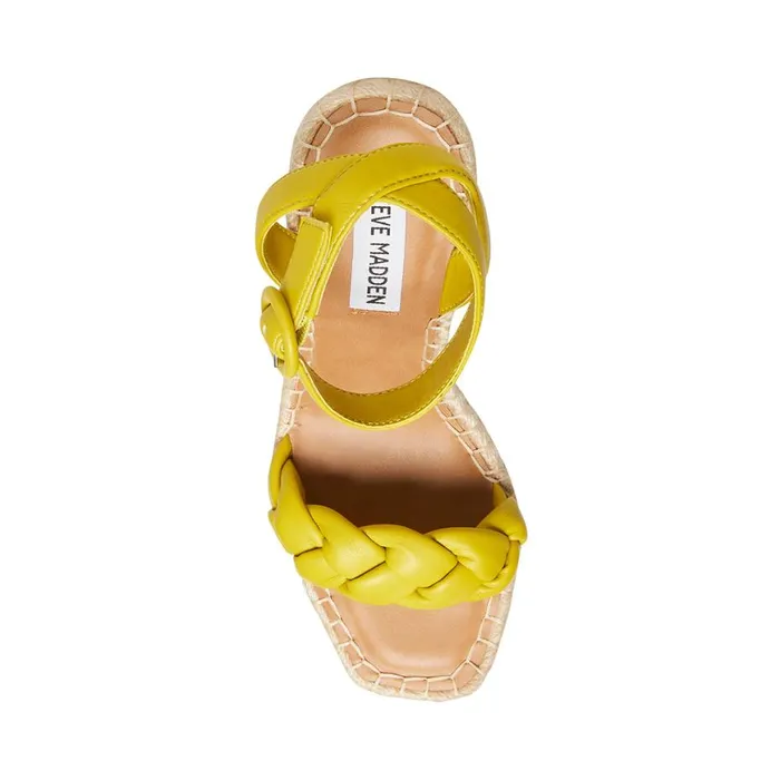 Steve Madden Novah Yellow Womens Wedges Steve Madden Novah Yellow Womens Wedges
