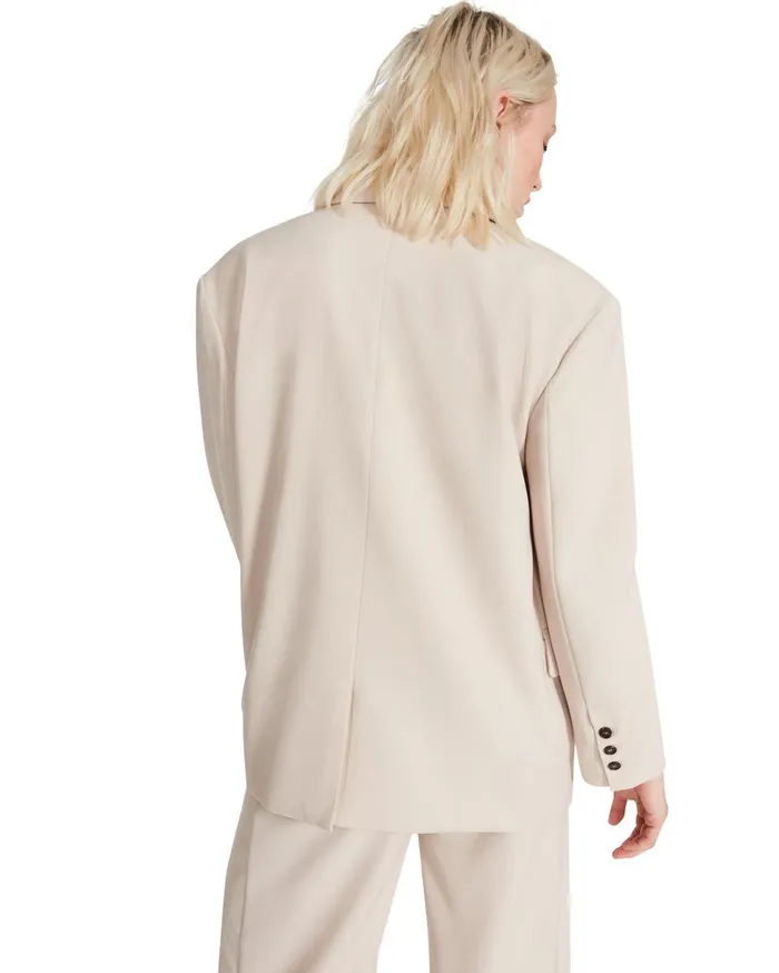 Steve Madden Oversized Blazer Ivory Womens Jackets and Coats