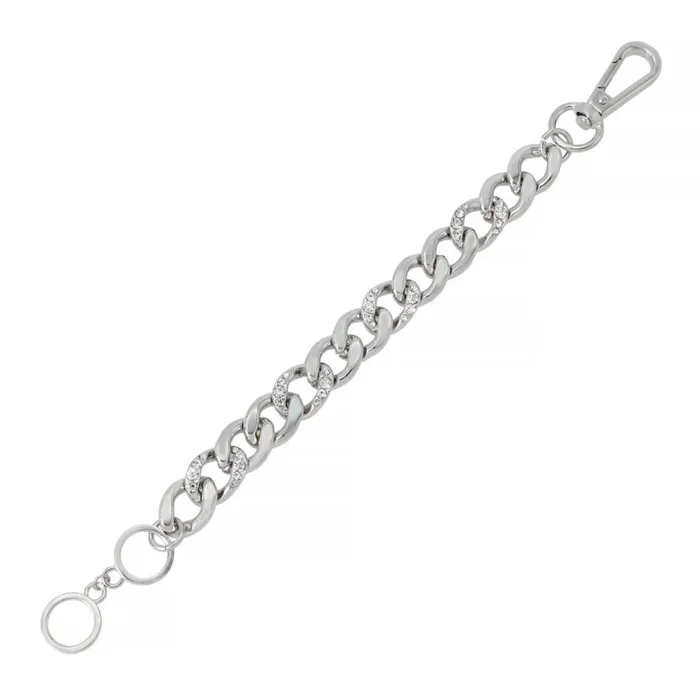 Steve Madden Pave Link Bracelet Crystal Womens Jewelry