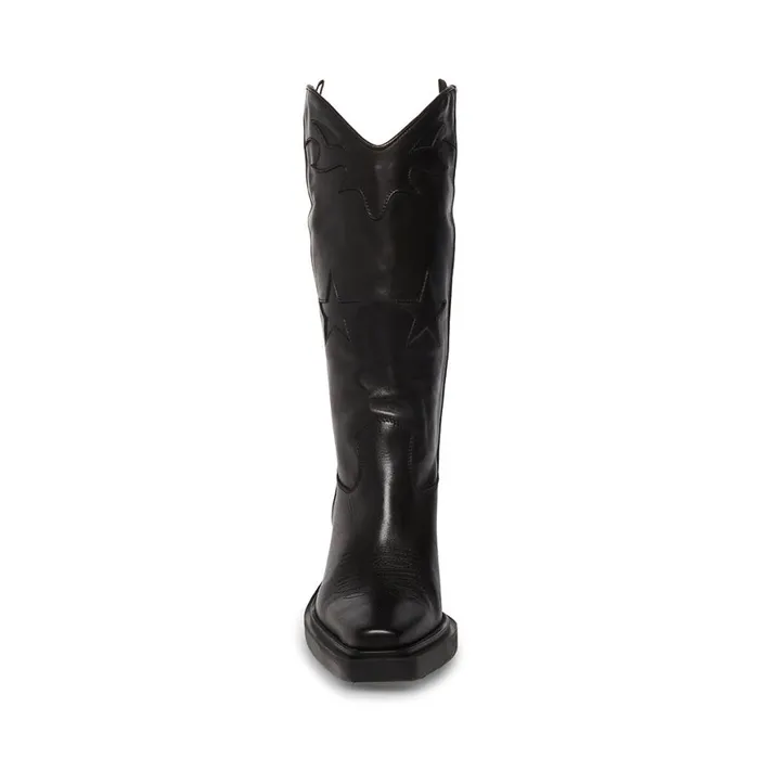 Steve Madden Peyton Black Leather Womens Boots Steve Madden Peyton Black Leather Womens Boots