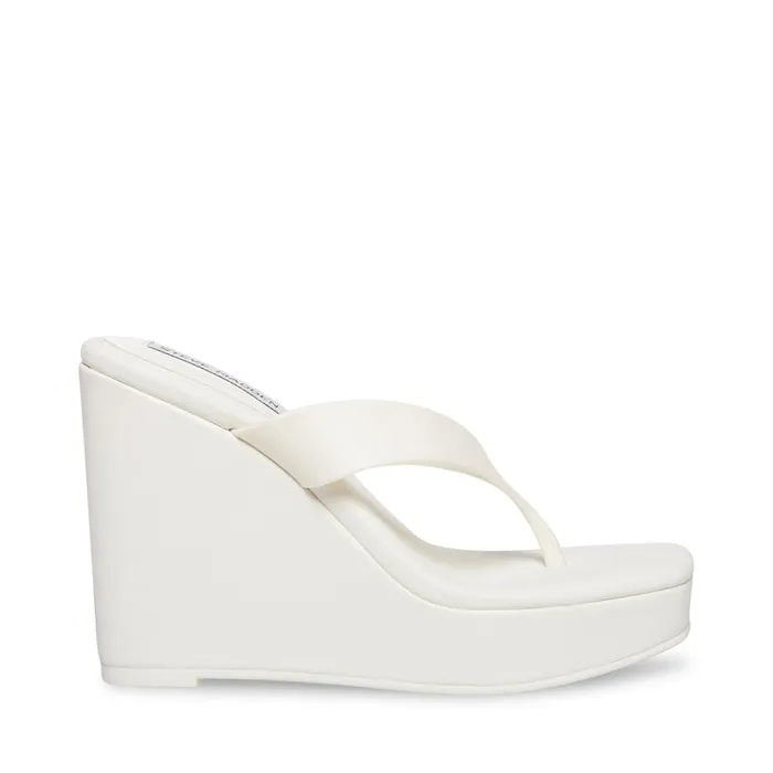 Steve Madden Refined White Womens Wedges