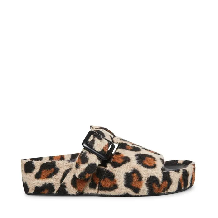 Steve Madden Rizzle Leopard Womens Slippers