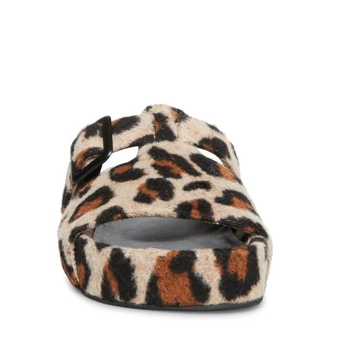 Steve Madden Rizzle Leopard Womens Slippers