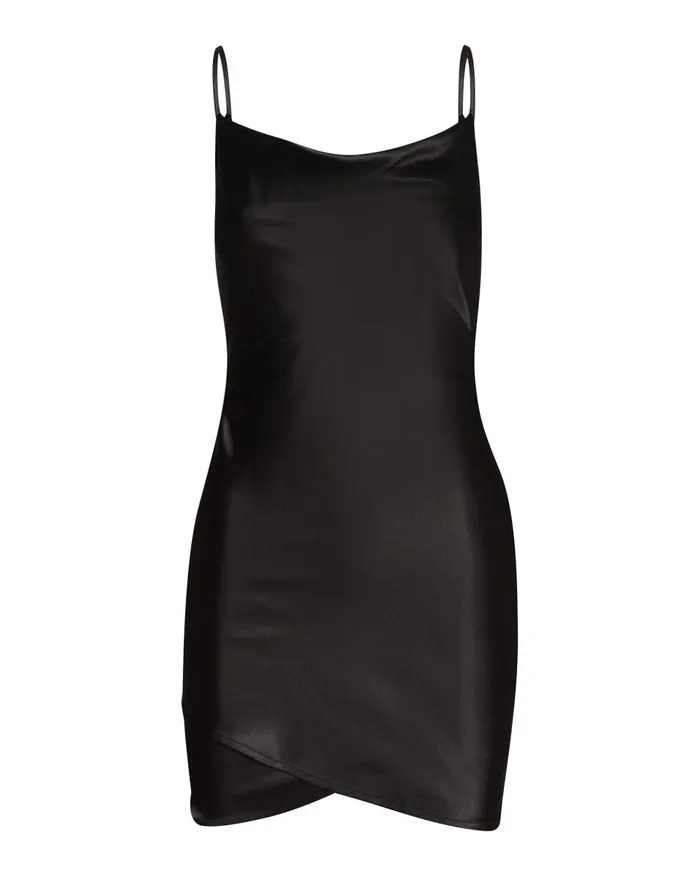 Steve Madden Satin Slip Dress Black Womens Dresses Steve Madden Satin Slip Dress Black Womens Dresses