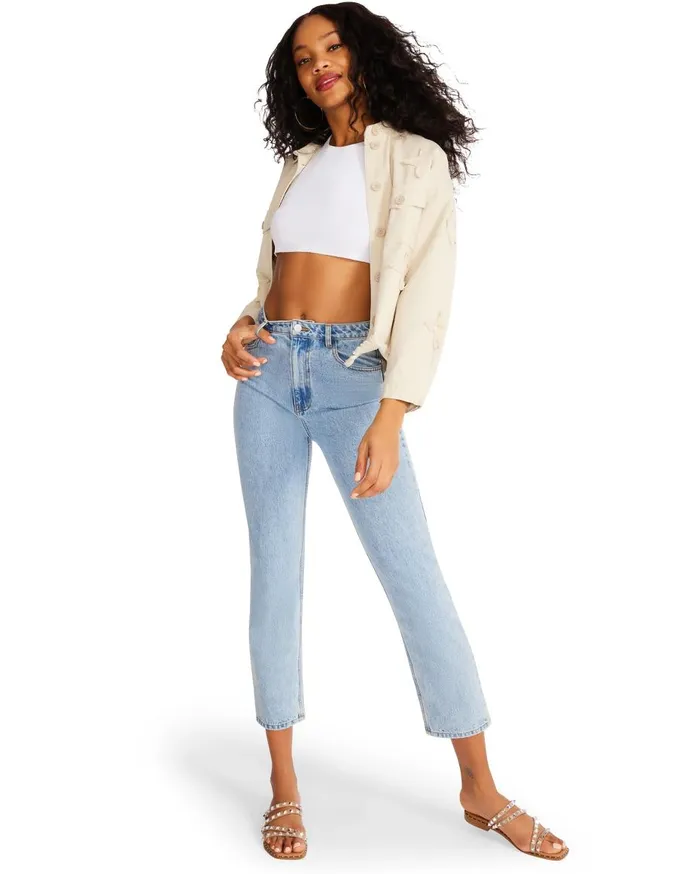 Steve Madden Star Jacket Beige Womens Jackets and Coats Steve Madden Star Jacket Beige Womens Jackets and Coats