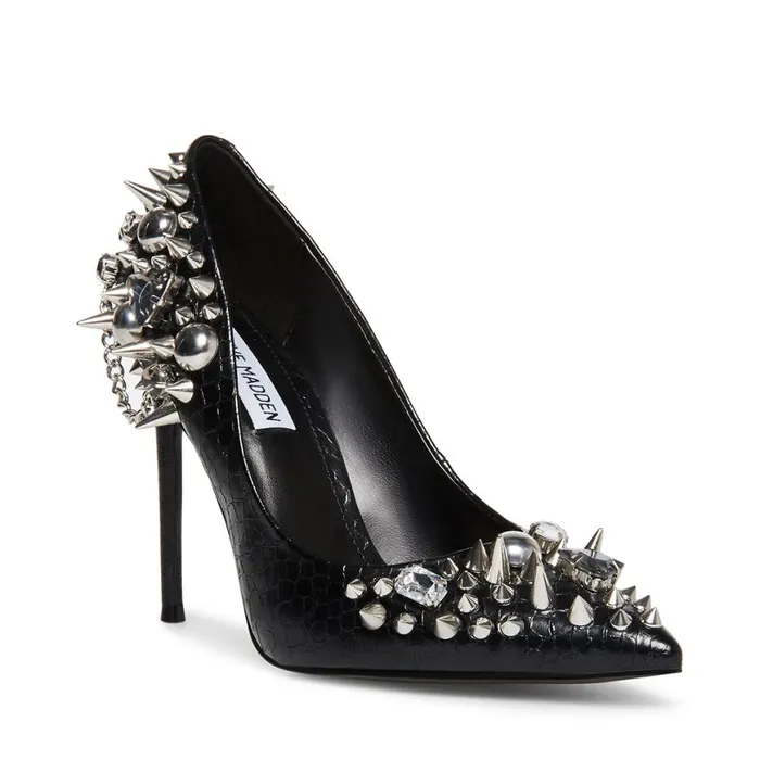 Steve Madden Veronicka Black Multi Womens Heels
