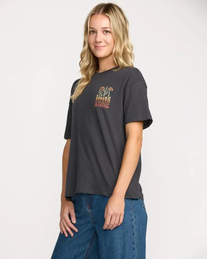 Stone Dream Boyfriend Tee 8211 Black Womens Volcom Tops