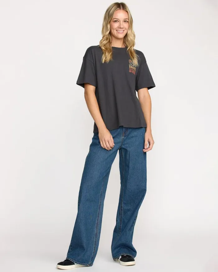 Stone Dream Boyfriend Tee 8211 Black Womens Volcom Tops