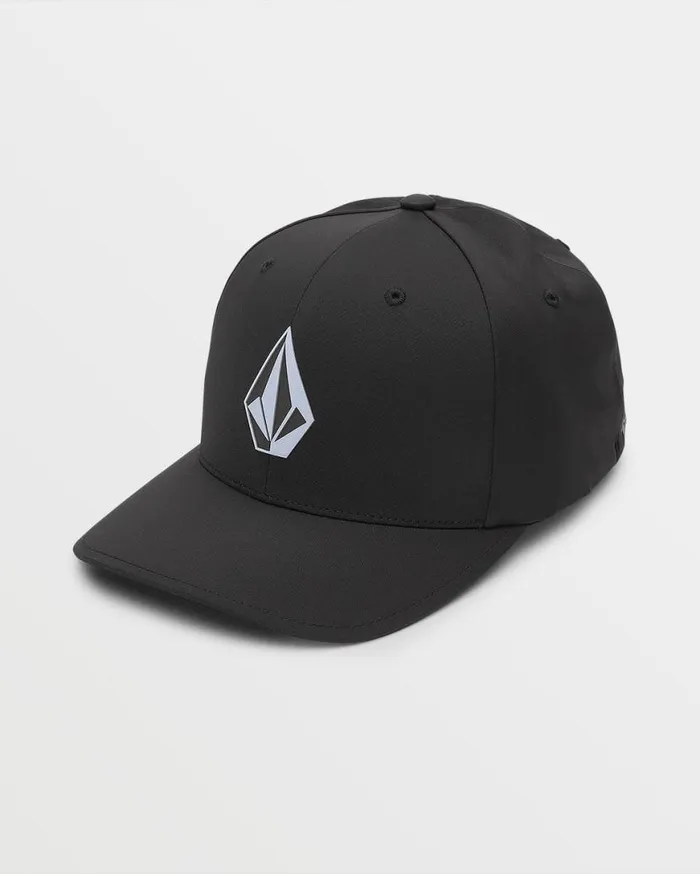 Stone Tech Flexfit Delta 8211 Black Mens Volcom Hats and Beanies