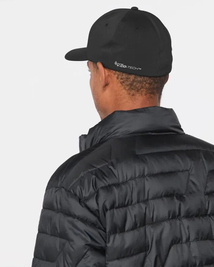 Stone Tech Flexfit Delta 8211 Black Mens Volcom Hats and Beanies