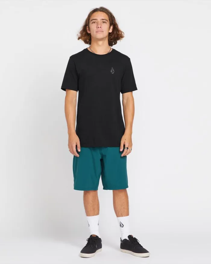 Stone Tech Short Sleeve Tee 8211 Black Mens Volcom Golf