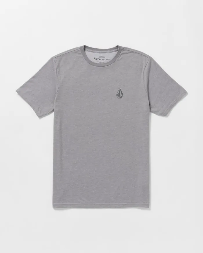 Stone Tech Short Sleeve Tee 8211 Heather Grey Mens Volcom TShirts and Tanks