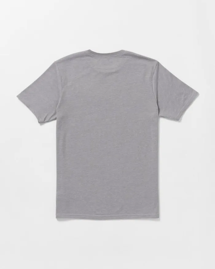 Stone Tech Short Sleeve Tee 8211 Heather Grey Mens Volcom TShirts and Tanks