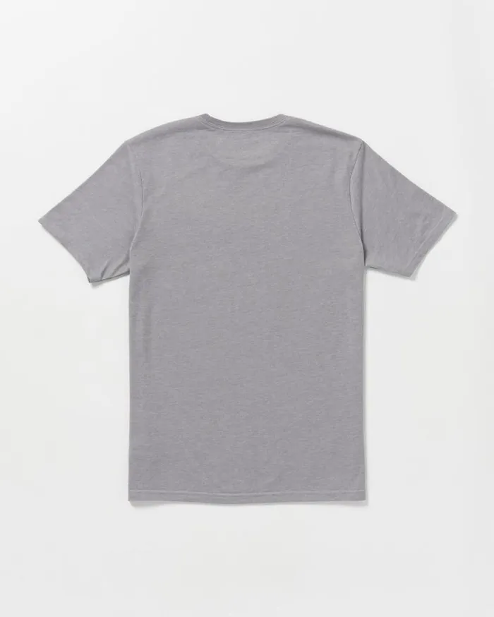 Stone Tech Short Sleeve Tee 8211 Heather Grey Mens Volcom TShirts and Tanks