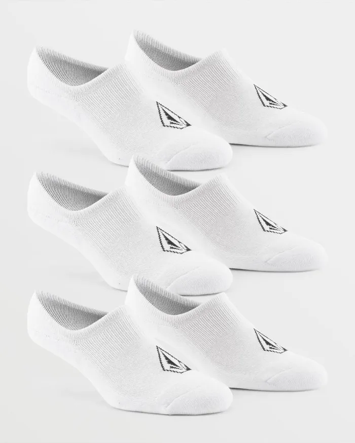 Stones No Show Sock 3 Pack 8211 White Mens Volcom Hiking
