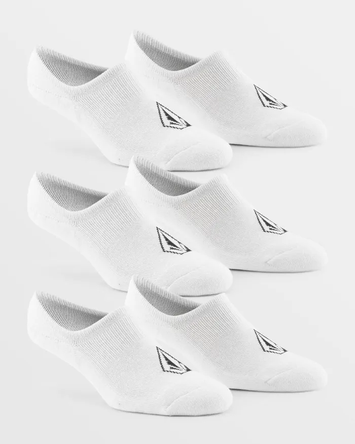 Stones No Show Sock 3 Pack 8211 White Mens Volcom Hiking