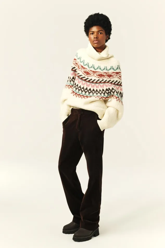 StraightLeg Velvet Pants Babilon Brown Women Baandsh Pants and Jeans