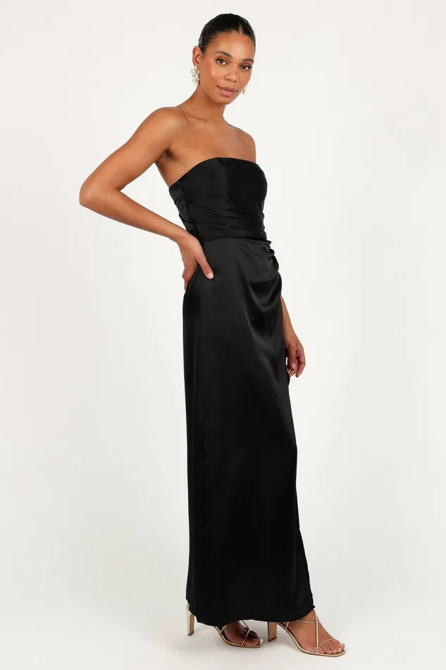 Strapless Dresses Petal and Pup Women Kara Strapless Maxi Dress Black