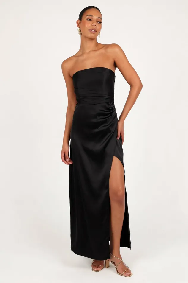 Strapless Dresses Petal and Pup Women Kara Strapless Maxi Dress Black