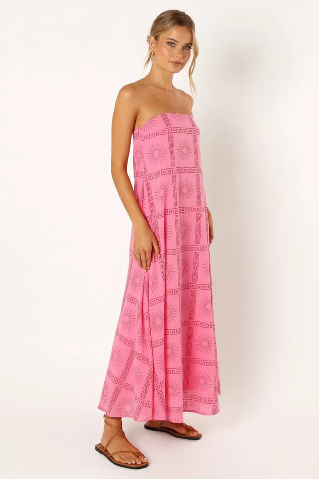 Strapless Dresses Soph Strapless Maxi Dress Pink Red 8211 Petal and Pup Women