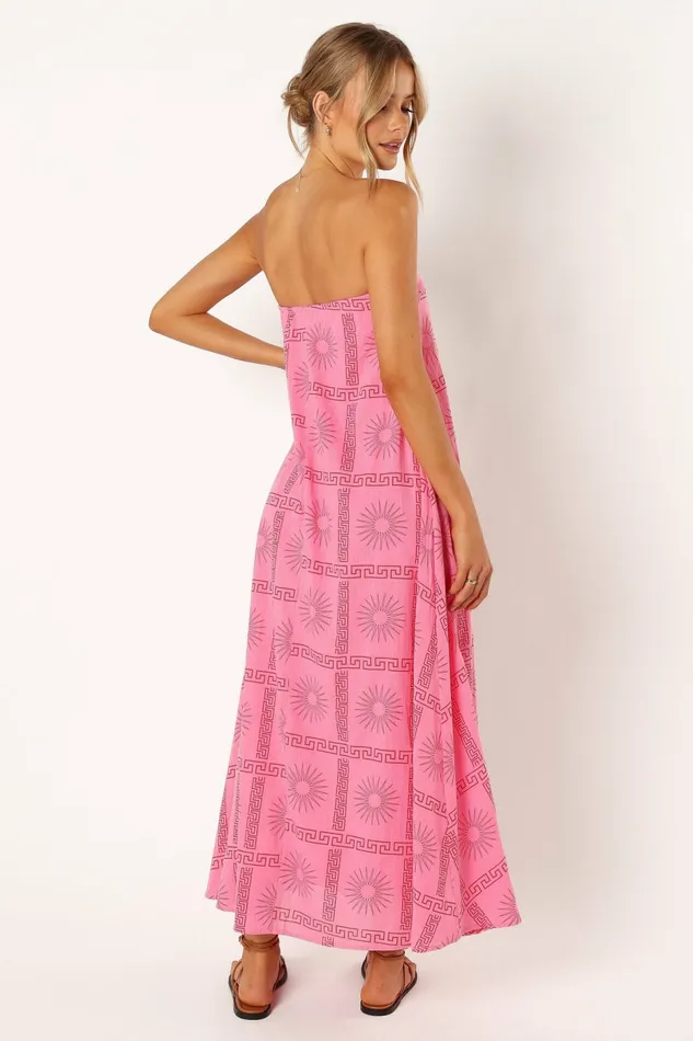 Strapless Dresses Soph Strapless Maxi Dress Pink Red 8211 Petal and Pup Women