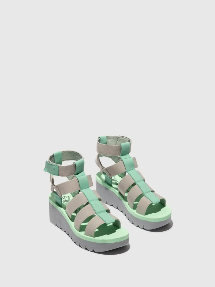 Strappy Sandals YUFI032FLY SPEARMINTGREYSPEARMINT Women Fly London Sandals