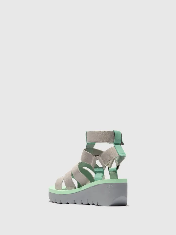 Strappy Sandals YUFI032FLY SPEARMINTGREYSPEARMINT Women Fly London Sandals