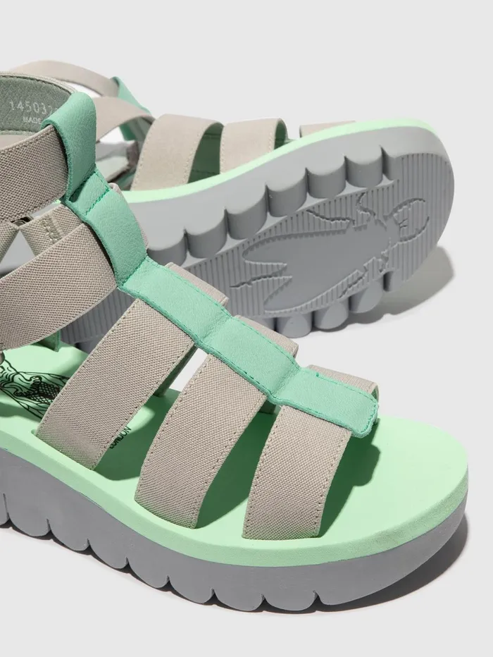 Strappy Sandals YUFI032FLY SPEARMINTGREYSPEARMINT Women Fly London Sandals