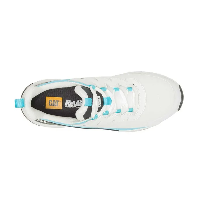Streamline Runner Carbon Composite Toe Work Shoe Bright Whiteblue Women Cat Footwear Shoes