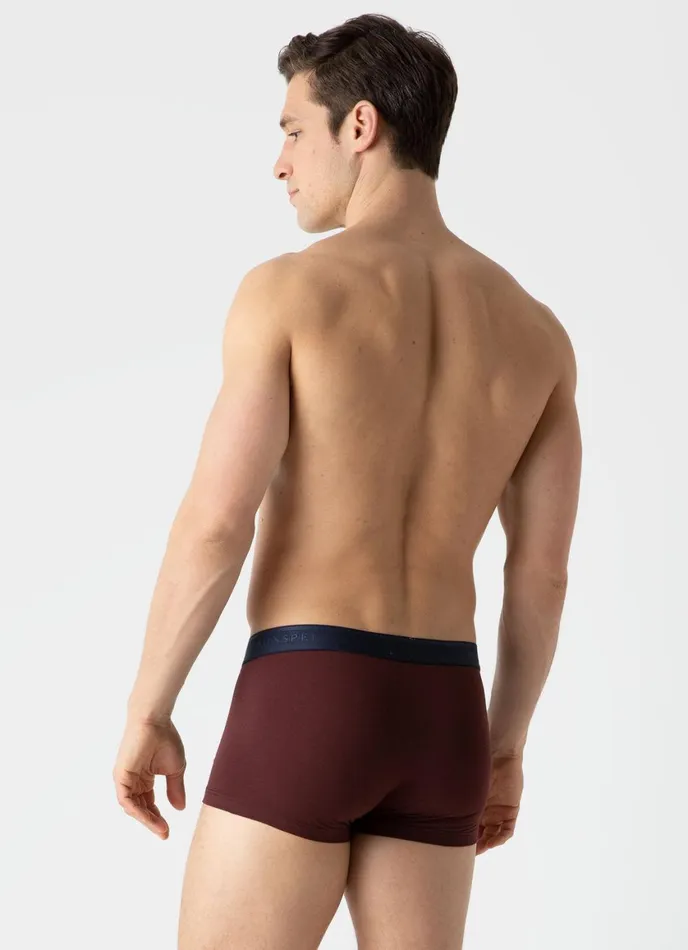Stretch Cotton Trunks Maroon Men SUNSPEL Trunks and Shorts