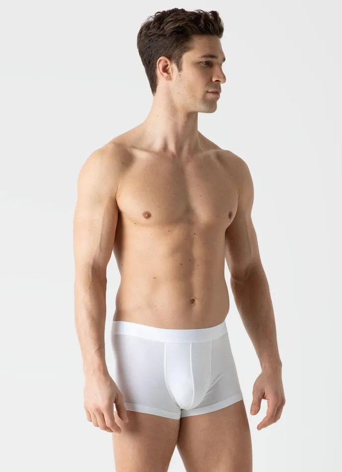 Stretch Cotton Trunks White Men SUNSPEL Trunks and Shorts