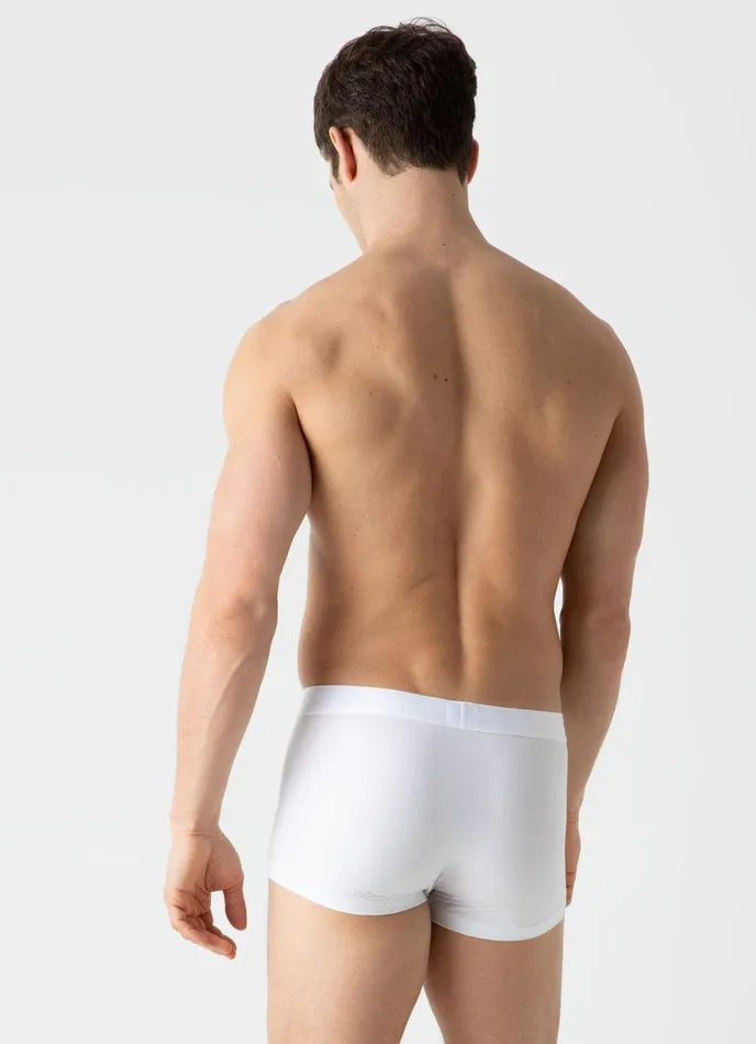 Stretch Cotton Trunks White Men SUNSPEL Trunks and Shorts