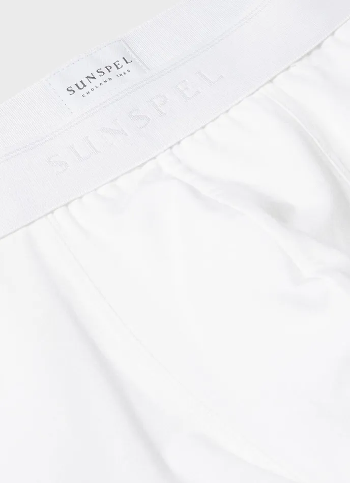 Stretch Cotton Trunks White Men SUNSPEL Trunks and Shorts
