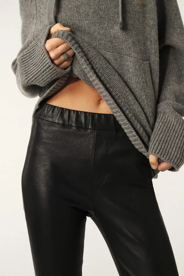Stretch Leggings Quartz Black Women Baandsh Pants and Jeans