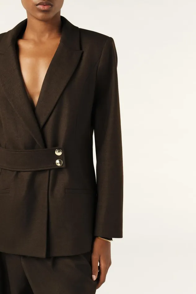 Suit Jacket Bule Brown Women Baandsh Jackets and Coats