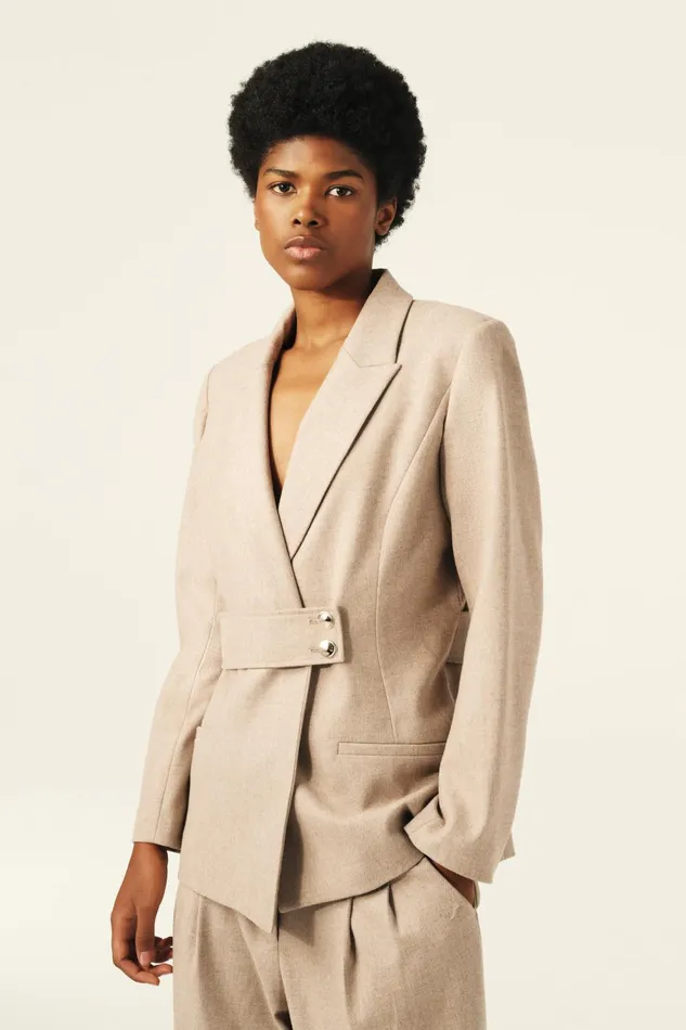 Suit Jacket Bule Brown Women Baandsh Jackets and Coats