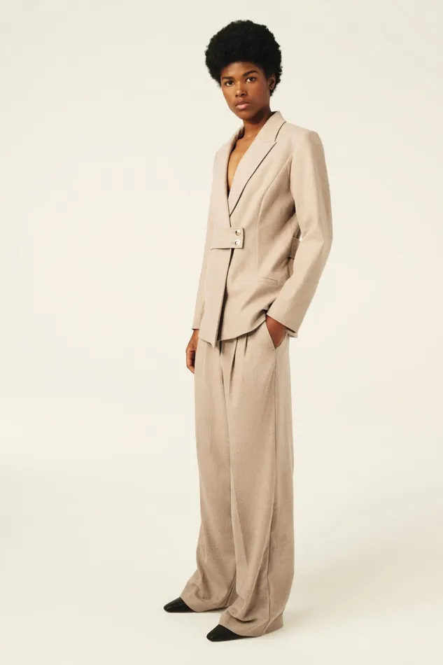 Suit Jacket Bule Brown Women Baandsh Jackets and Coats