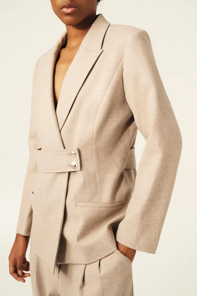 Suit Jacket Bule Brown Women Baandsh Jackets and Coats