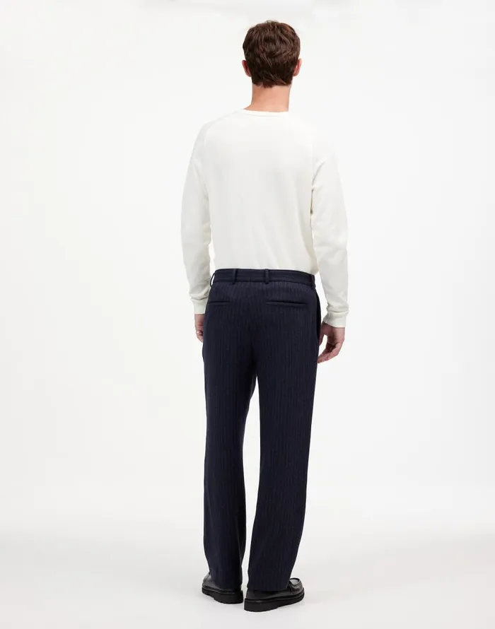 Suiting Men Madewell The Roebling Pleated Trouser In Italian Fabric Dark Navy