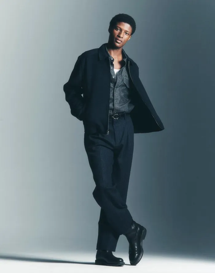 Suiting Men Madewell The Roebling Pleated Trouser In Italian Fabric Dark Navy