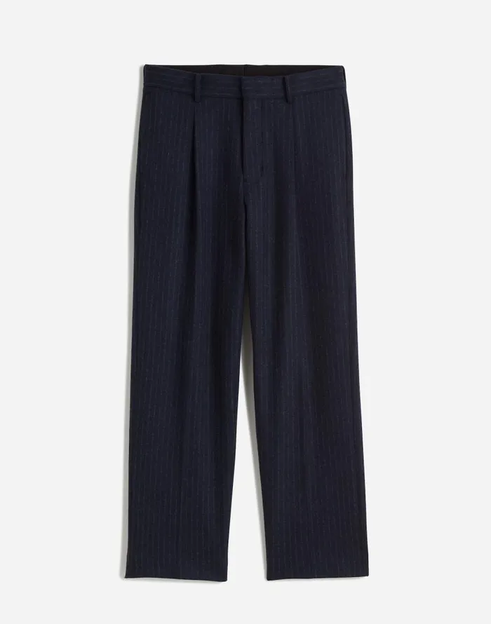Suiting Men Madewell The Roebling Pleated Trouser In Italian Fabric Dark Navy