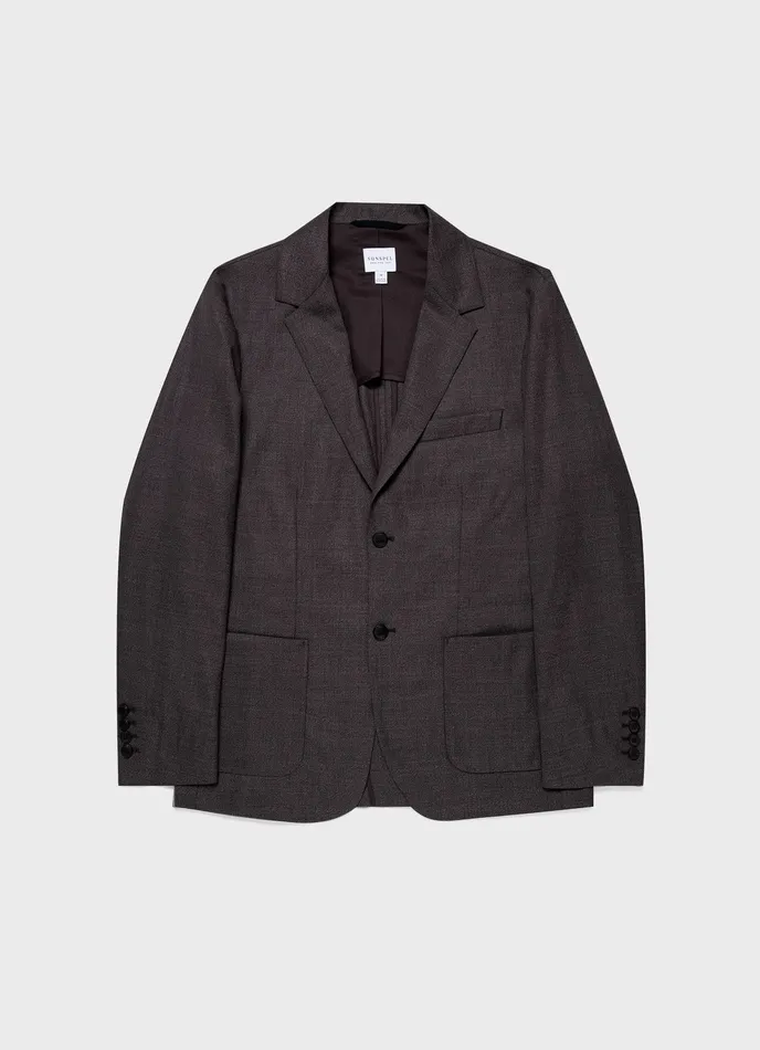 Suits Men ussunspel Lightweight Travel Wool TwoPiece Suit Light Coffee Melange