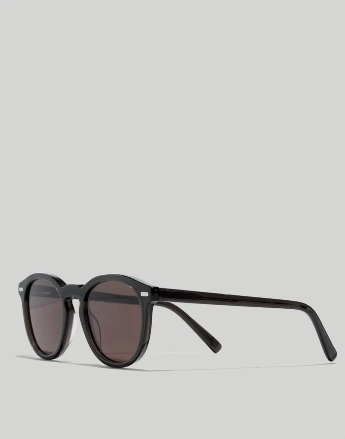Sunglasses Men Madewell Round Acetate Sunglasses True Black