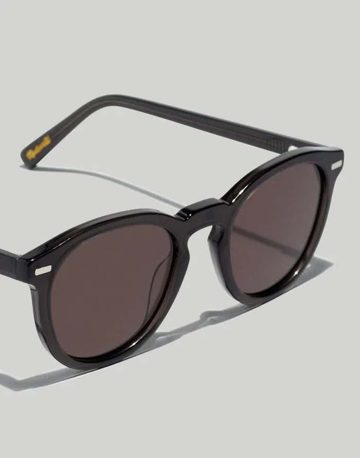 Sunglasses Men Madewell Round Acetate Sunglasses True Black