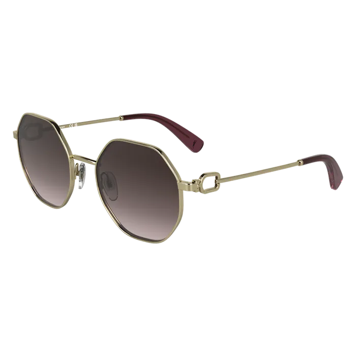 Sunglasses Women Longchamp Sunglasses GoldBrown Pink Sunglasses Women Longchamp Sunglasses GoldBrown Pink