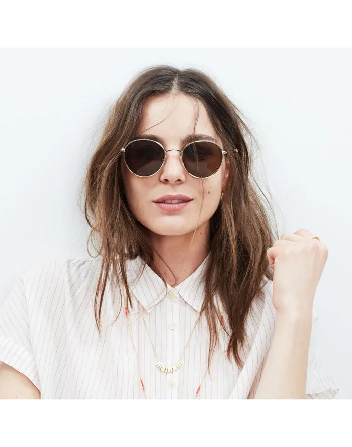 Sunglasses Women Madewell Fest Sunglasses Golden Brown