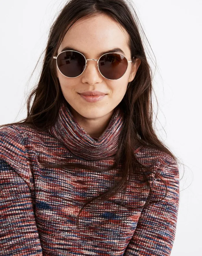 Sunglasses Women Madewell Fest Sunglasses Golden Brown