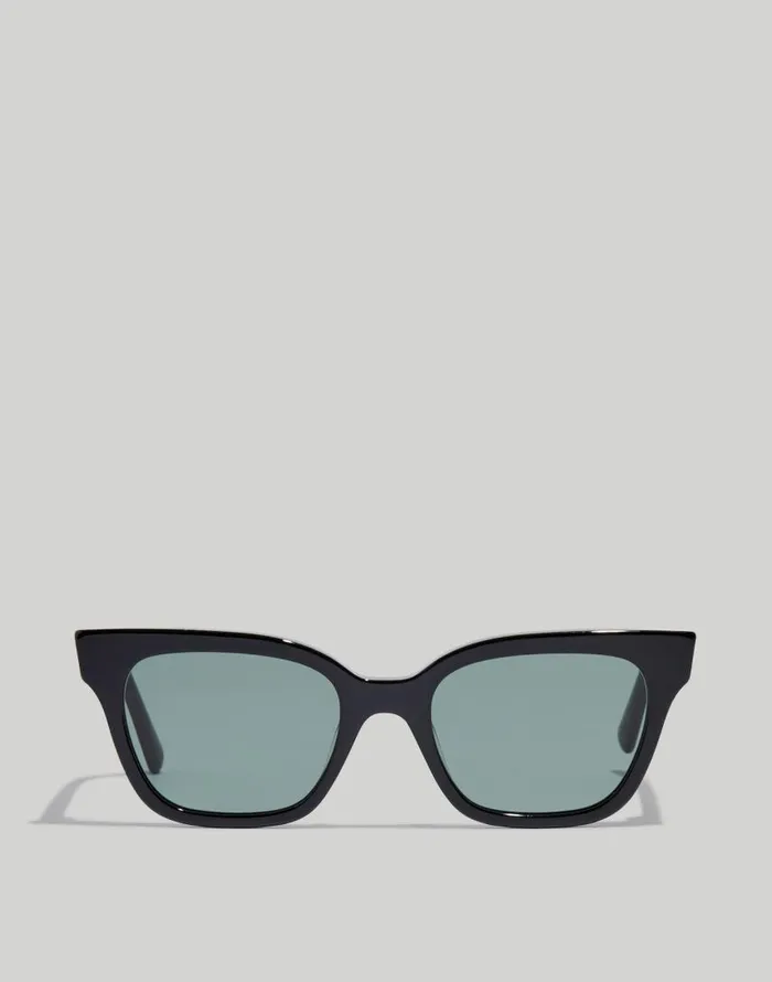 Sunglasses Women Madewell Pierport Sunglasses Black Coal
